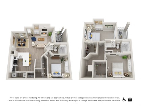 La Costa Villas in Dallas, Texas T3 Townhome Floor Plan